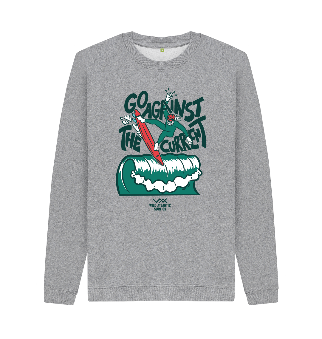 Light Heather Printed Sweater Front