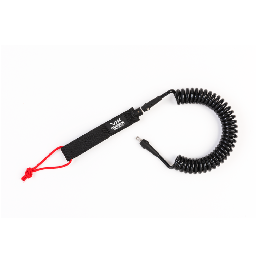 10ft ‘Leash for Life’ Coiled Leash Cord with Rail Saver