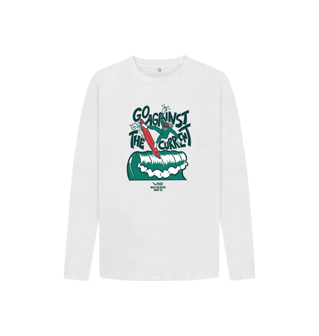 White Go Against The Current - Kids Long Sleeved Tee