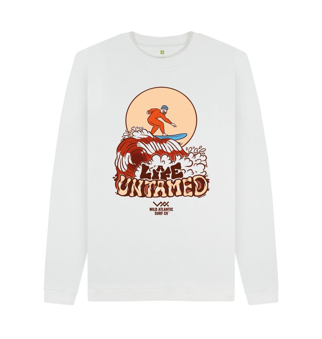 White A Life Untamed - 'Male Surfer' Sweat