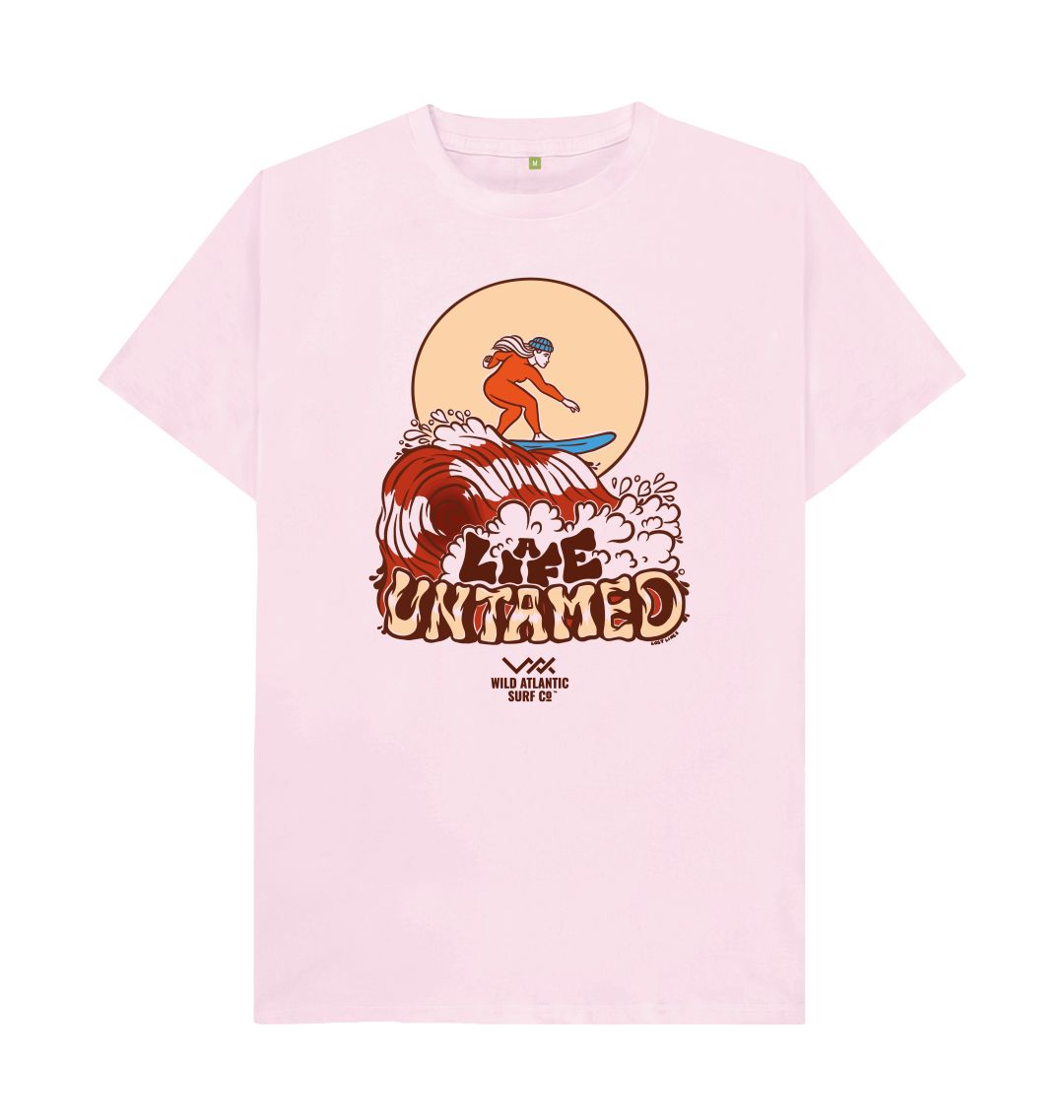 Pink A Life Untamed - Female Surfer Tee
