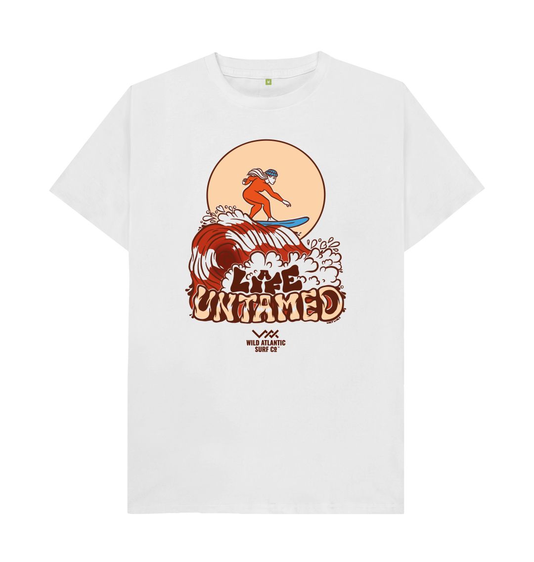White A Life Untamed - Female Surfer Tee