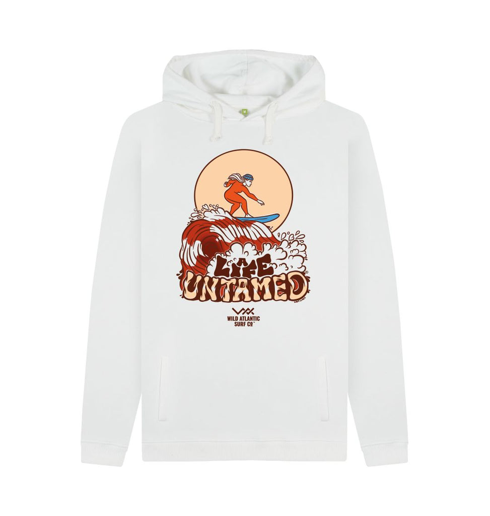 White A Life Untamed - 'Female Surfer' Hoodie