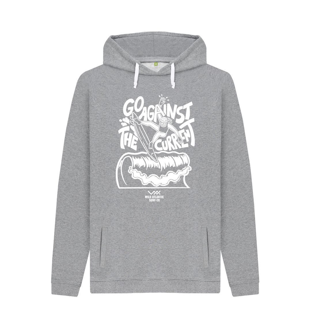 Light Heather Go Against The Current - B&W Hoodie
