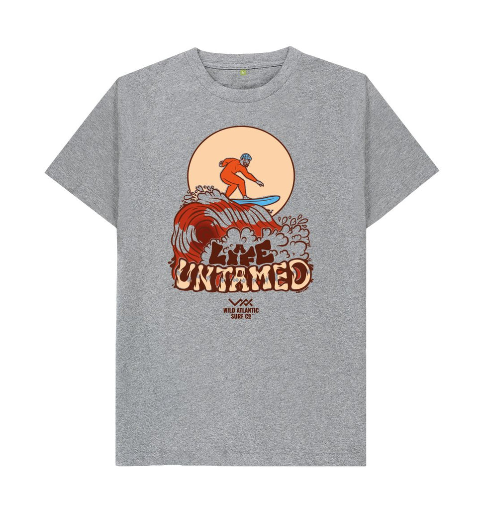 Athletic Grey A Life Untamed - Male Surfer Tee