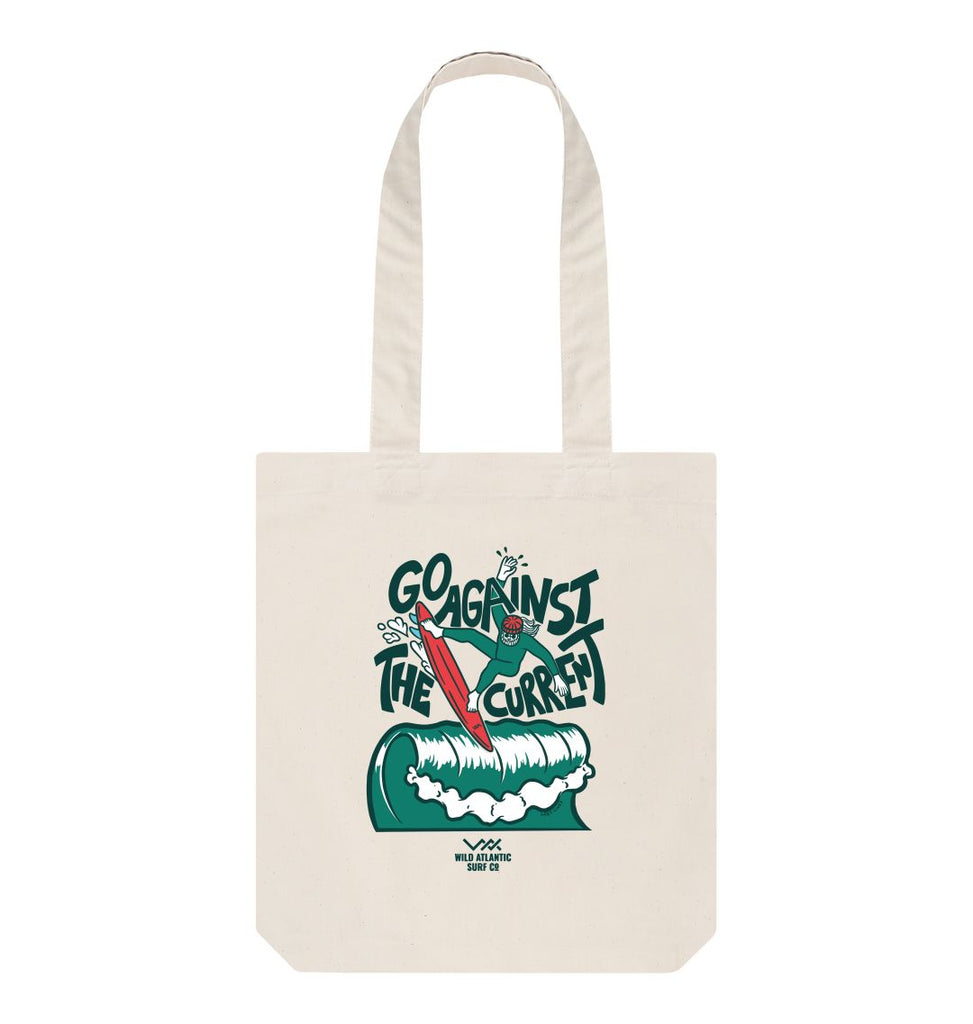 Natural Go Against The Current - Tote Bag
