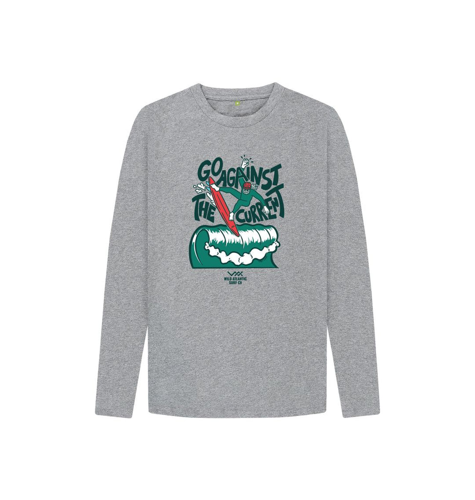 Athletic Grey Go Against The Current - Kids Long Sleeved Tee